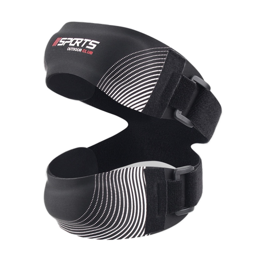 Adjustable patella knee strap for targeted tendon support and sports use