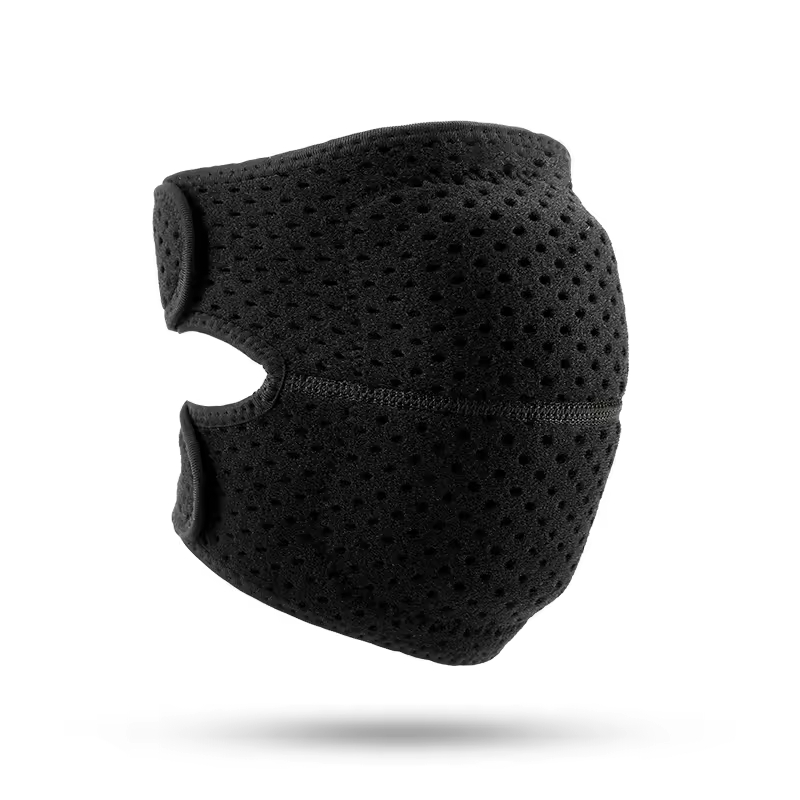 Breathable knee pad sleeve with flexible support