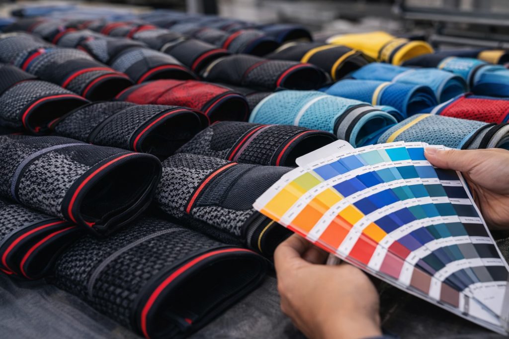 Custom color options for sports support products