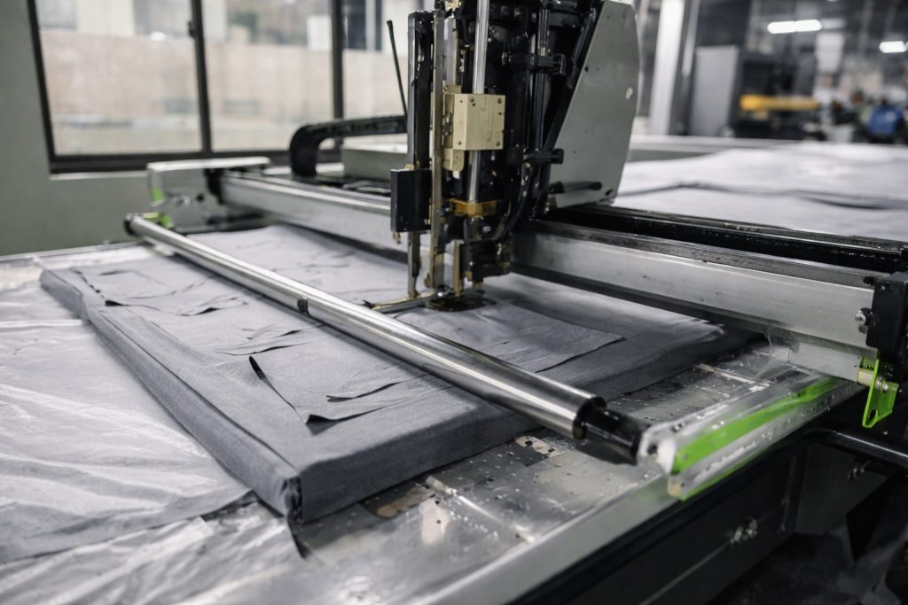 Fabric cutting process for knee support manufacturing