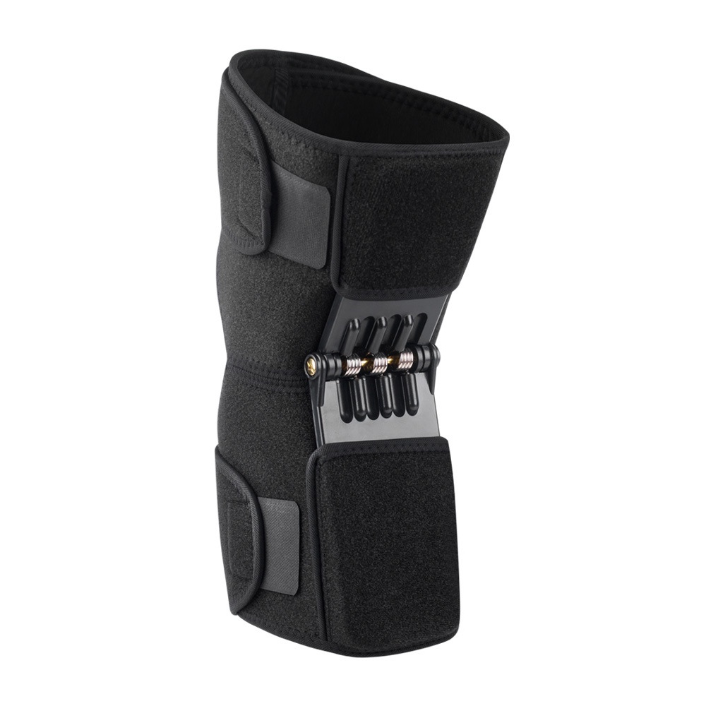 Metal hinged knee brace with rigid side support system