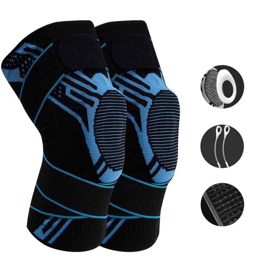 Professional sports compression knee sleeve designed for training and competition