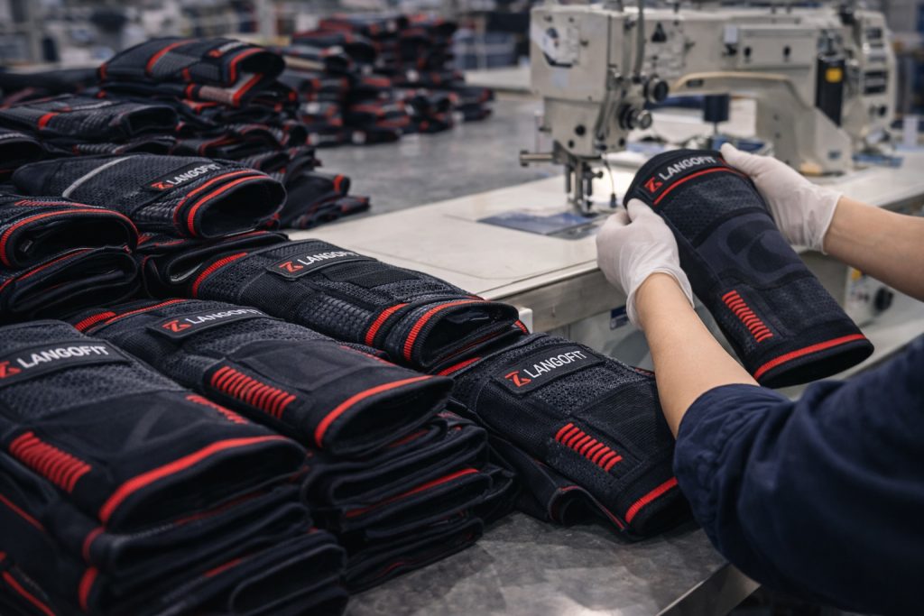 Sports support products mass production in factory