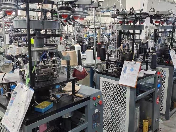 Sports support product manufacturing facility with advanced production equipment