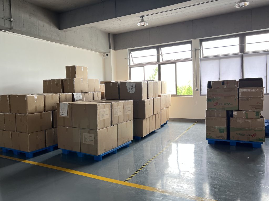 Sports support product warehouse and global logistics preparation