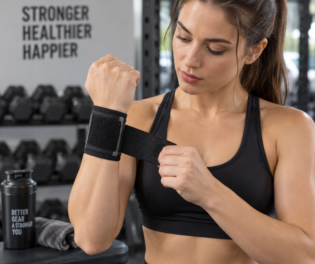 black adjustable wrist support
