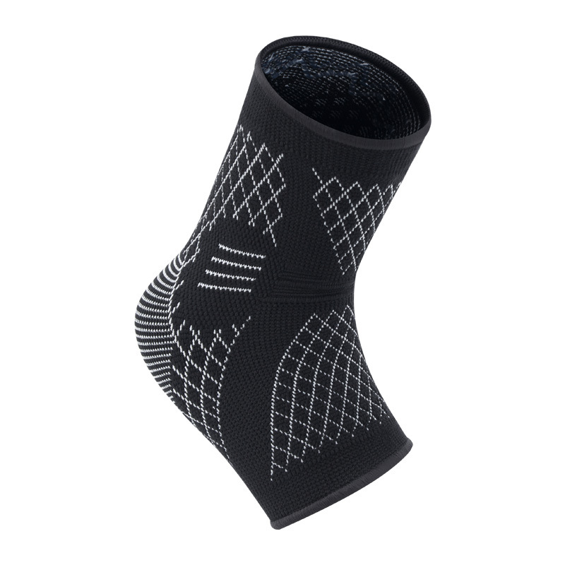 black knitted compression ankle sleeve